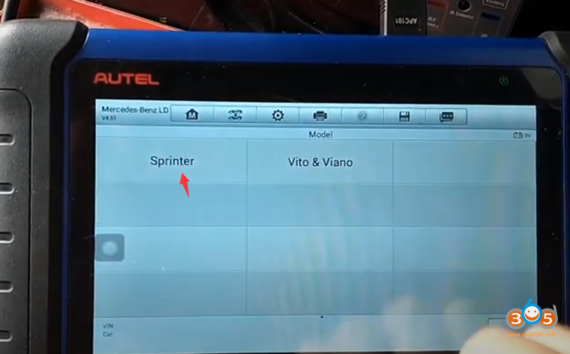 Autel IM508+ XP400 Read Mercedes Sprinter W906 Key Password via Dump