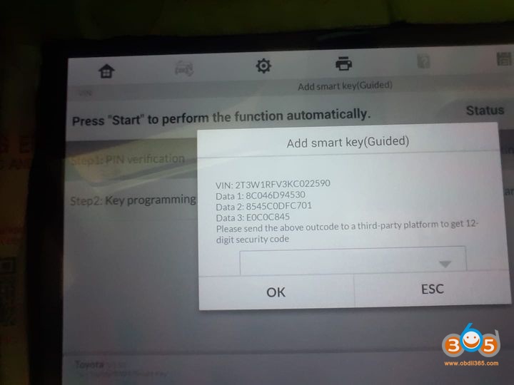 Autel IM608 2019 Toyota Rav4 Asks for a 12-Digit PIN?