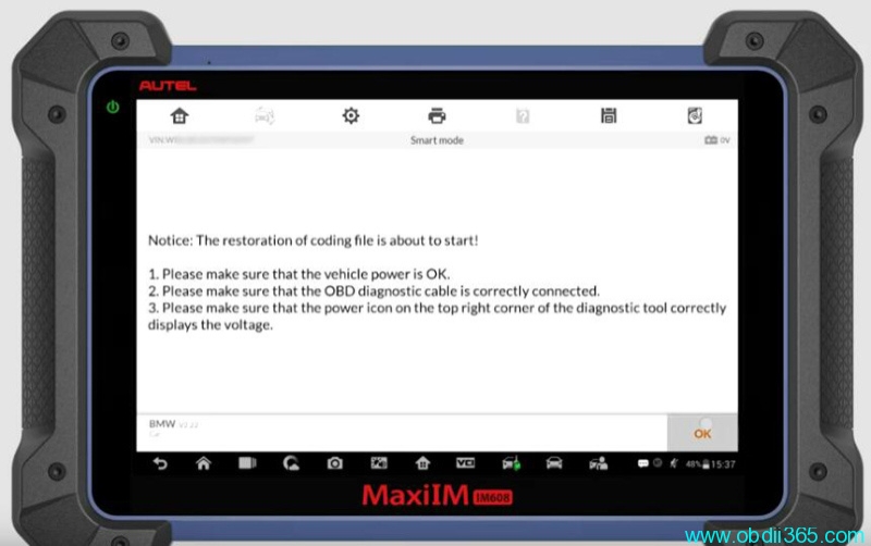 Autel IM608 BMW FEM All Keys Lost Car Not Start Solution