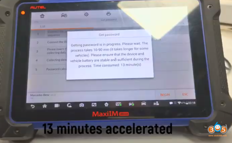 Autel IM608 Calculate MB W208 W210 Password without G-Box