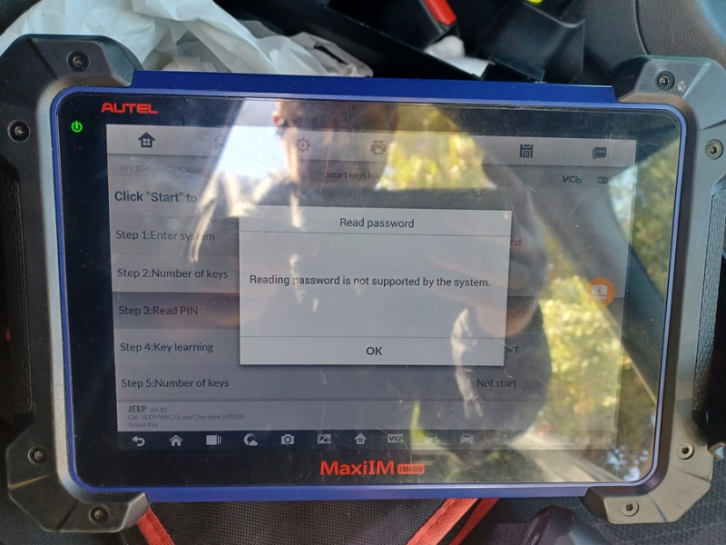 Autel IM608 Failed to Read 2018 Grand Cherokee Pin Code Solution