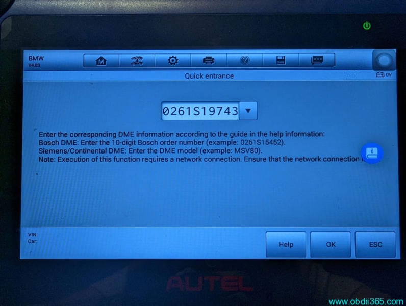 Autel IM608 Failed to Read BMW MG1CS003 DME?