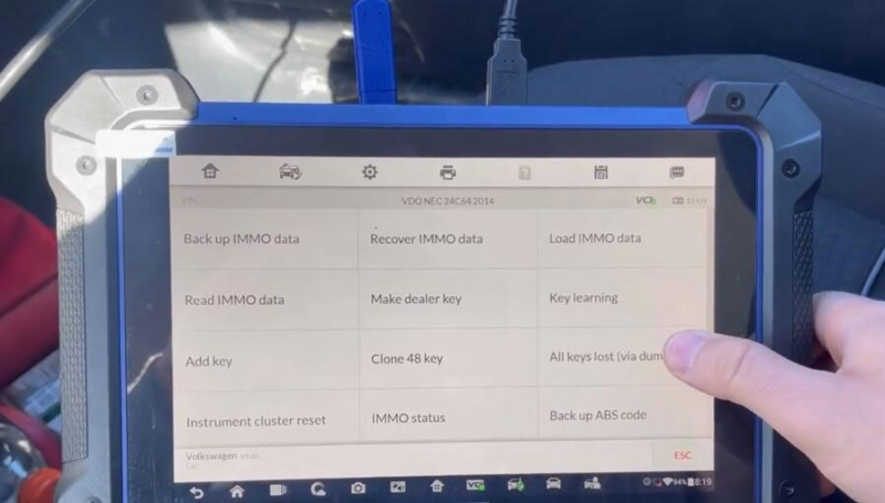 Autel IM608 Program 2015 Volkswagen Jetta All Keys Lost via OBD