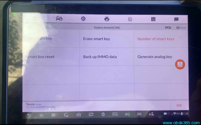 Autel IM608 Program 2022 Toyota Camry All Keys Lost by OBD