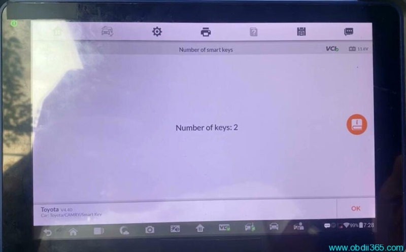 Autel IM608 Program 2022 Toyota Camry All Keys Lost by OBD