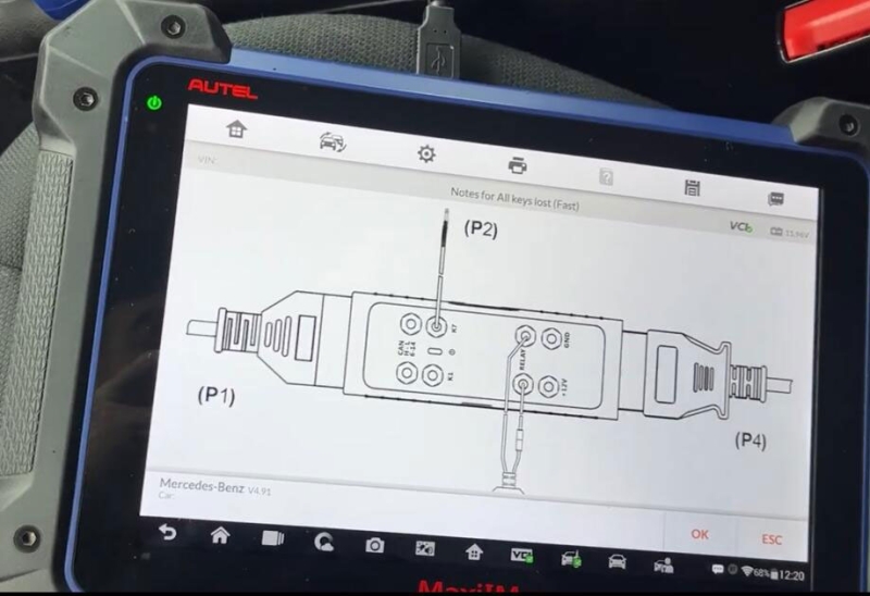 Autel IM608 Program Mercedes W169 All Keys Lost via OBD