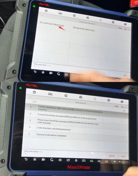 Autel IM608 Program Mercedes W169 All Keys Lost via OBD