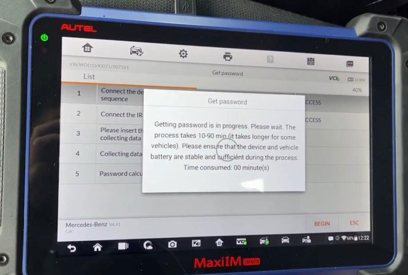Autel IM608 Program Mercedes W169 All Keys Lost via OBD