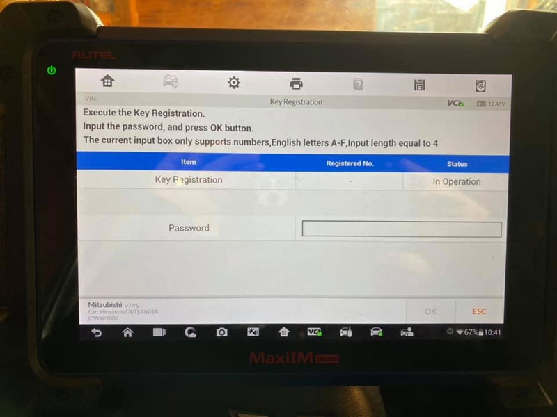 Autel IM608 Program Mitsubishi Outlander 2008 ID46 All Keys Lost
