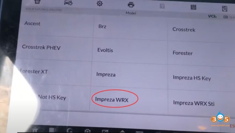 Autel IM608 Program Subaru WRX STI 2018 Smart Key Success