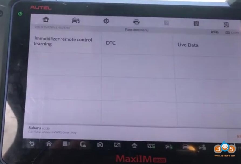 Autel IM608 Program Subaru WRX STI 2018 Smart Key Success