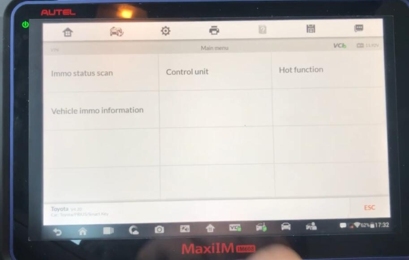 Autel IM608 Program Toyota Prius 2011 All Keys Lost via OBD