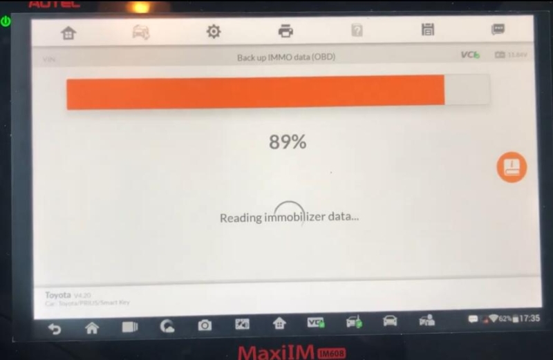 Autel IM608 Program Toyota Prius 2011 All Keys Lost via OBD