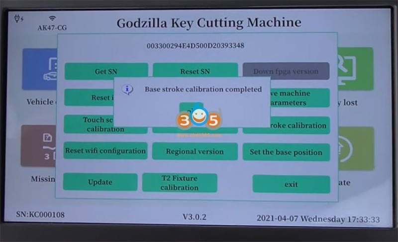 CG007 Godzilla Key Cutting Machine Update and Calibration