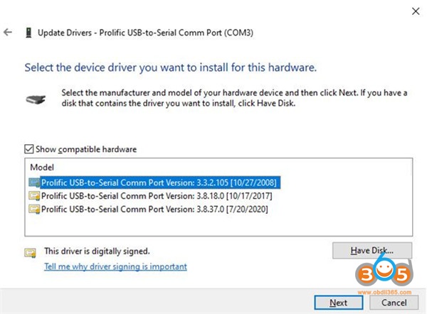 How to Solve Yanhua ACDP Bluetooth Driver PL2303 Error on Windows 10?