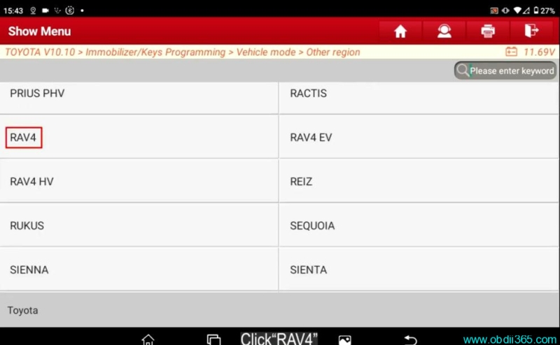 Launch X431 IMMO Plus Toyota RAV4 2019-2021 AKL via OBD