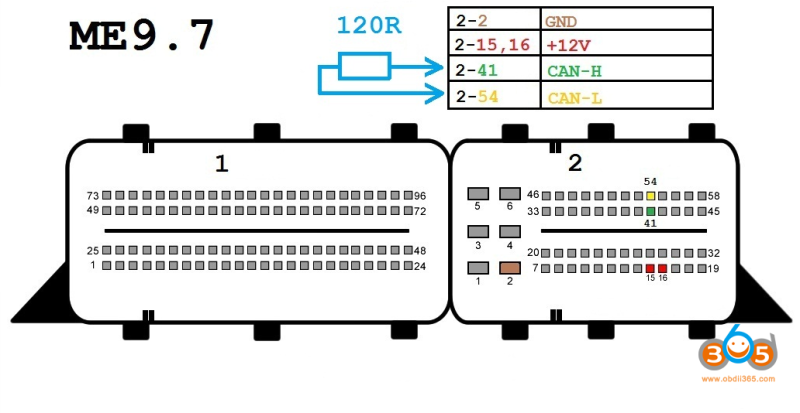 Mercedes Benz Engine ECU Bench Pinouts