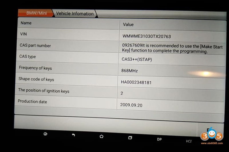 OBDSTAR Mini Cooper CAS3++ Asks to Update ISTAP Solution