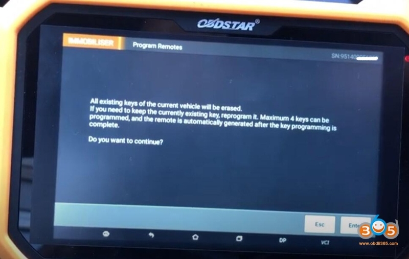OBDSTAR X300 DP Plus Adds SMART 452 2004 Remote Key