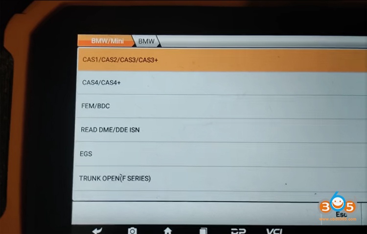 OBDSTAR X300 DP Plus Program 2014 BMW CAS4+ 5M48H Key via OBD
