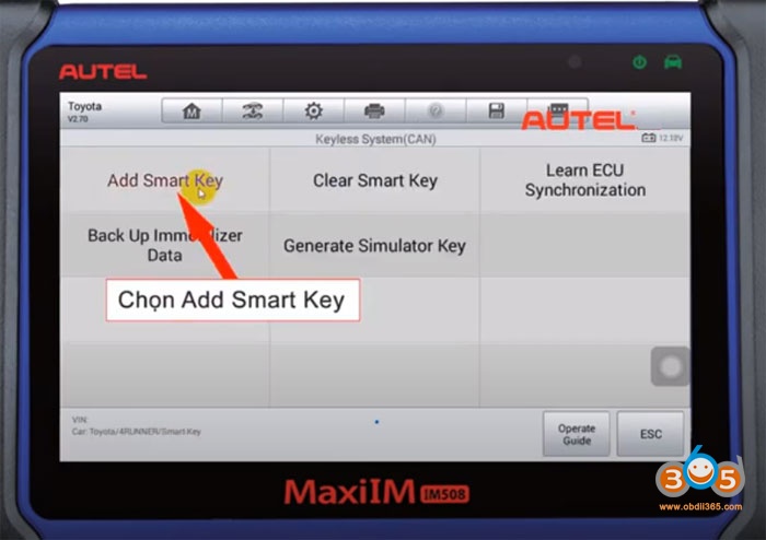 Possible to Program Toyota 2020- Smart Key AKL with Autel by OBD?