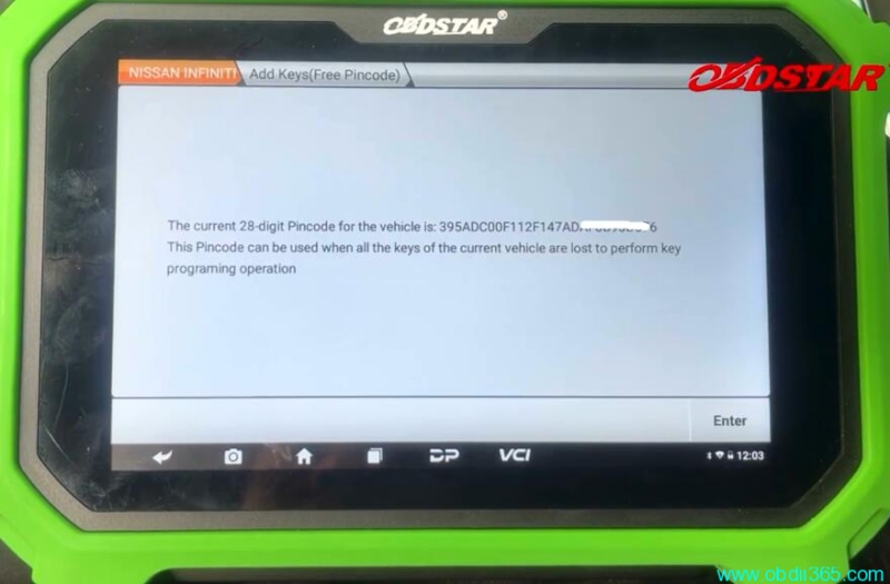 Program 2019 Nissan Sylphy Proximity with OBDSTAR X300 DP Plus Free Pin Code