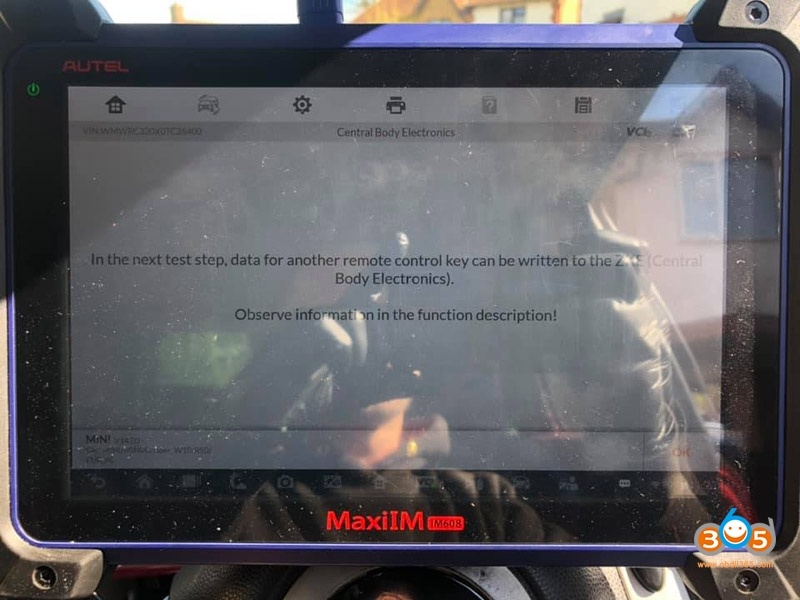 Program BMW EWS3 ZKE Remote with Autel IM608