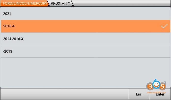 Program Ford 2016 up Proximity All Keys Lost by OBDSTAR Ford Adapter