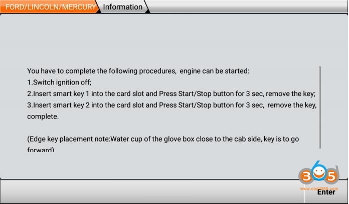 Program Ford 2016 up Proximity All Keys Lost by OBDSTAR Ford Adapter