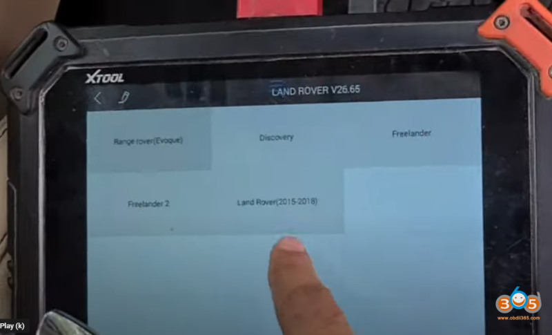 Program Land rover 2015-2018 Smart Key with Xtool X100 PAD2 via OBD