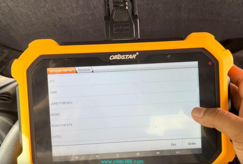 Program Nissan Kicks 2021 All Keys Lost with OBDSTAR X300 DP Plus