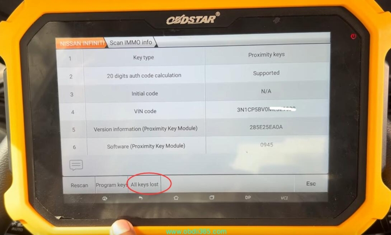 Program Nissan Kicks 2021 All Keys Lost with OBDSTAR X300 DP Plus