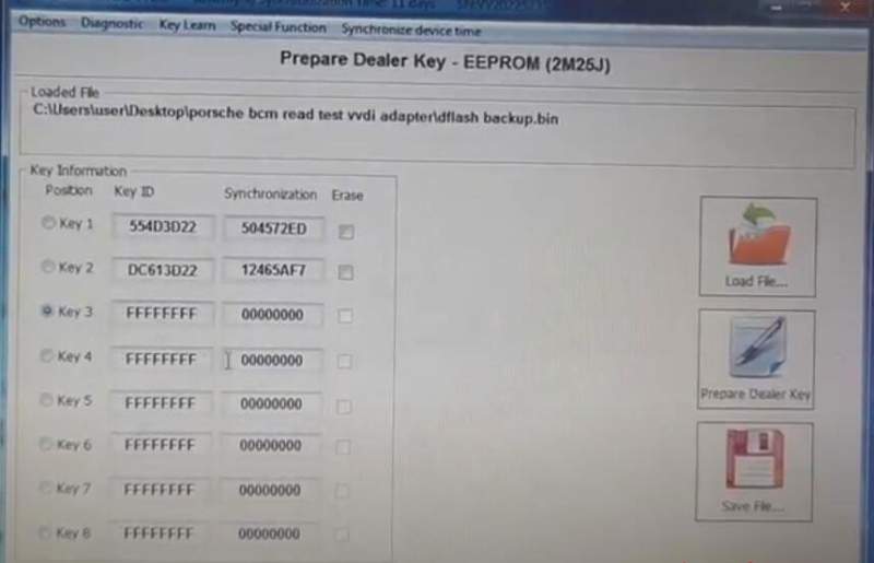 Program Porsche BCM Key with Autel, VVDI or ACDP