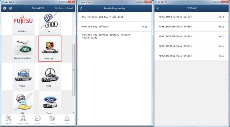 Program Porsche BCM Key with Autel, VVDI or ACDP