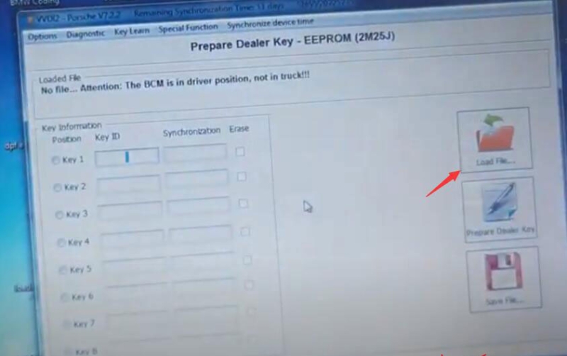 Program Porsche BCM Key with Autel, VVDI or ACDP