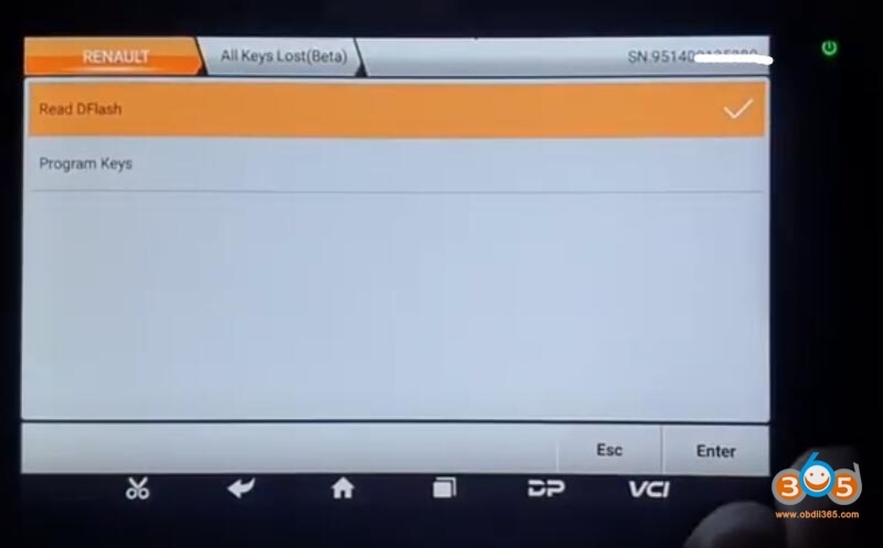 Program Renault Logan 2018 All Keys Lost with OBDSTAR X300 DP Plus