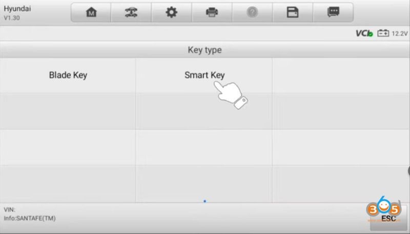 Program SantaFe 2019-2022 Smart Key with Autel IM508/IM608