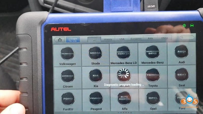 Program Skoda Octavia 2013 All Keys Lost with Autel IM508 via OBD