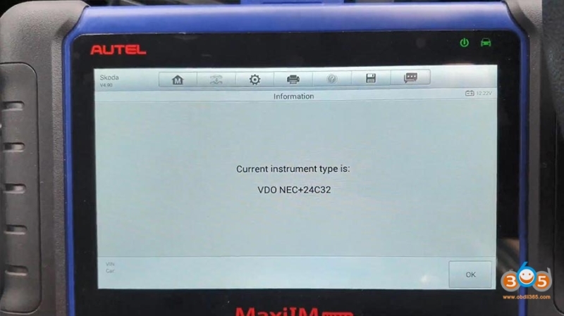 Program Skoda Octavia 2013 All Keys Lost with Autel IM508 via OBD