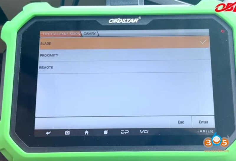 Program Toyota Camry 2018- 8A Proximity with OBDSTAR via OBD