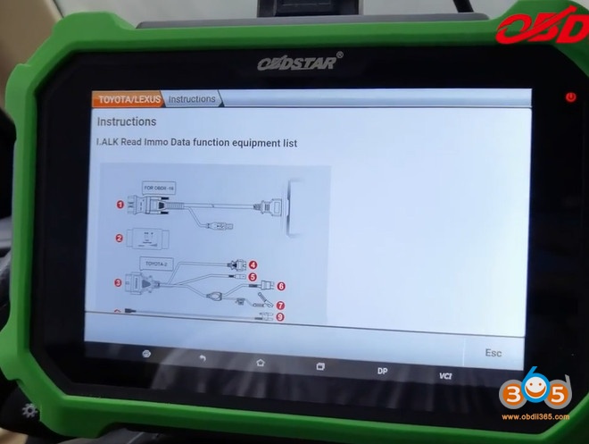 Program Toyota Levin 2017 H All Keys Lost by OBDSTAR AKL Cable