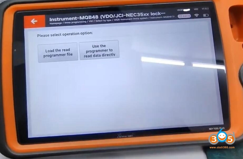 Program VAG MQB48 NEC35XX Key with VVDI Key Tool Plus
