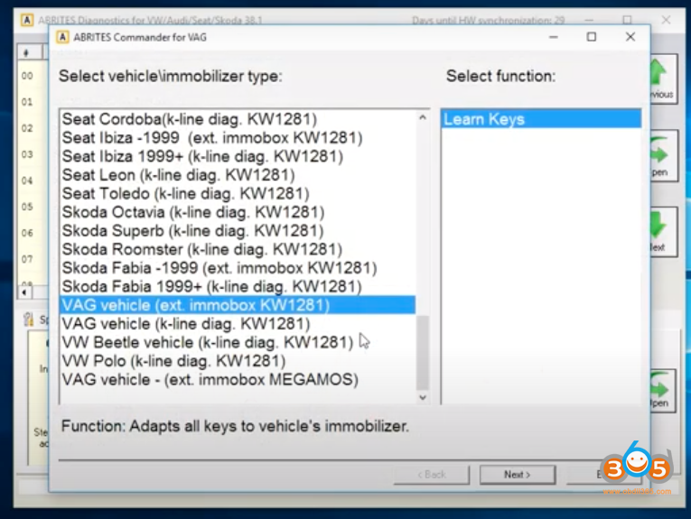 Program VW Polo 2014 All Keys Lost with SVCI 2020 VAG Software V38.1