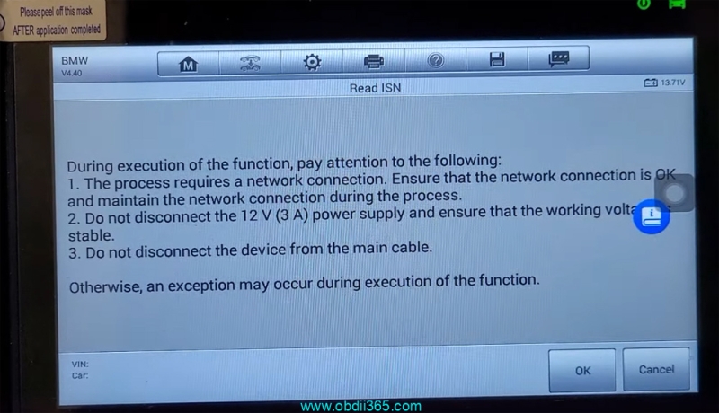 Read BMW E90 MSD80.2 DME ISN with Autel IM508 Gbox