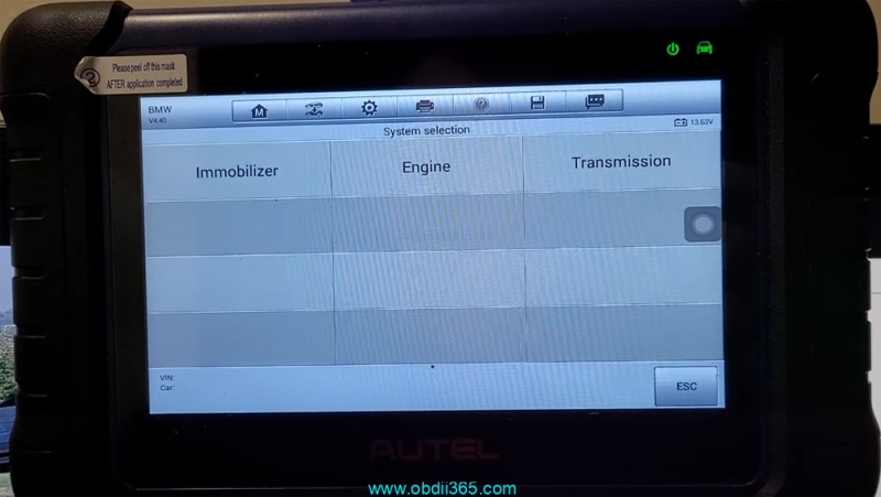 Read BMW E90 MSD80.2 DME ISN with Autel IM508 Gbox