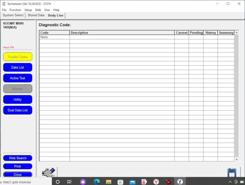 Register Toyota Roomy Key with Mini VCI Techstream