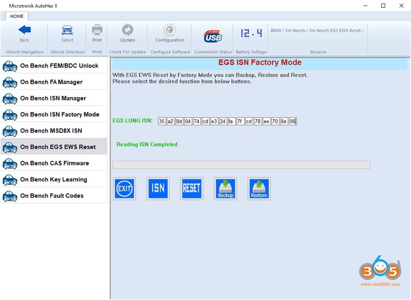 Which Tool can Read ISN from EGS of BMW E or F or G?