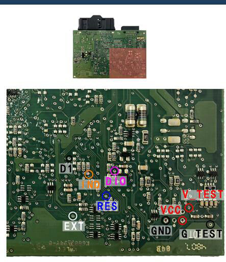 Yanhua Mini ACDP CAS2 Pinout without Interface Board