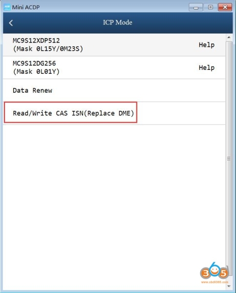 Yanhua Mini ACDP Read and Write BMW CAS3 ISN