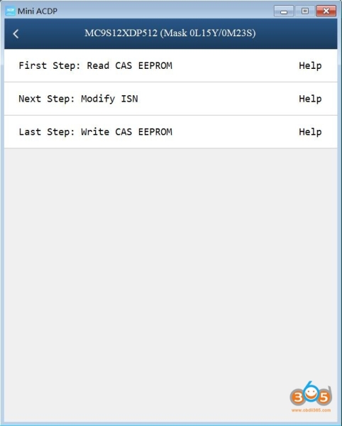 Yanhua Mini ACDP Read and Write BMW CAS3 ISN